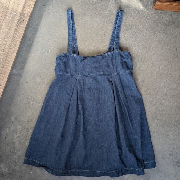 Reformation Denim Dress Size 10 Babydoll Mini Dress Cecil Denim Mini Reformation - Picture 4 of 14